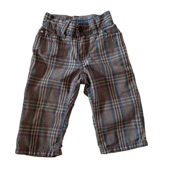 The Children's Place Plaid Lightweight 100% Cotton Pants 12 Months - Picture 9 of 12